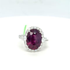 Anello di fidanzamento con diamante e zaffiro del Kashmir non trattato termicamente da 7,25 carati, certificato GIA