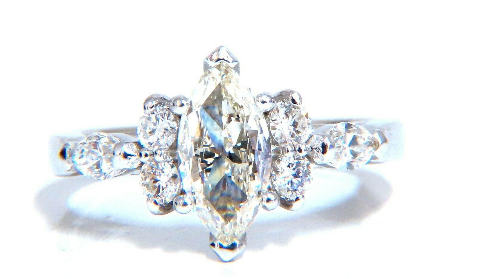 GIA Certified .72ct Natural Marquise Diamond 14kt For Sale 1