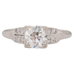 Antique GIA Certified .73 Carat Engagement Ring 