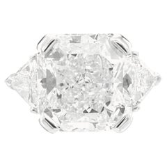 Platinring mit GIA-zertifiziertem 7.30 Karat Diamanten im Strahlenschliff