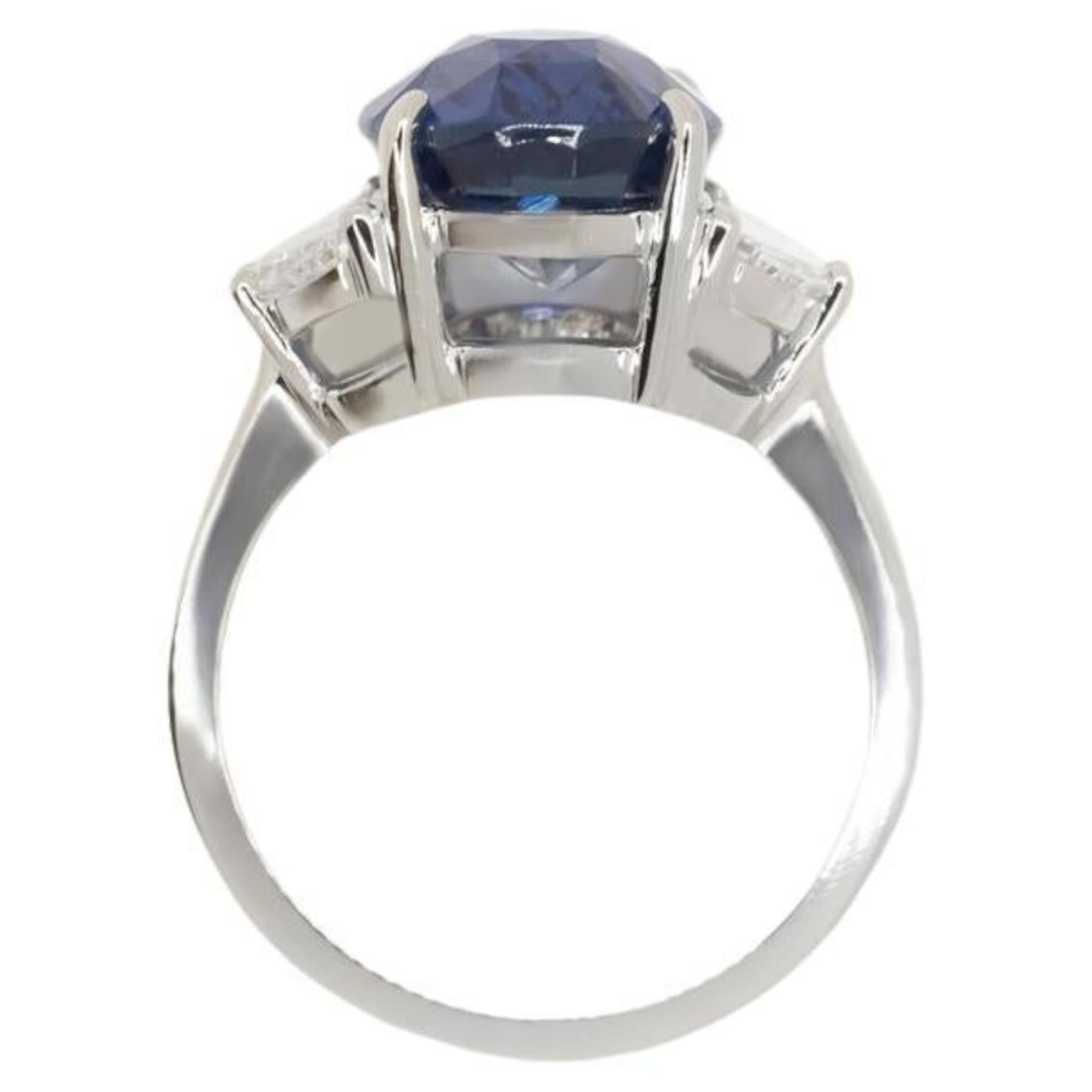 Contemporary GIA Certified 7.39 Carat VIVID Blue Unheated Diamond Engagement Ring For Sale
