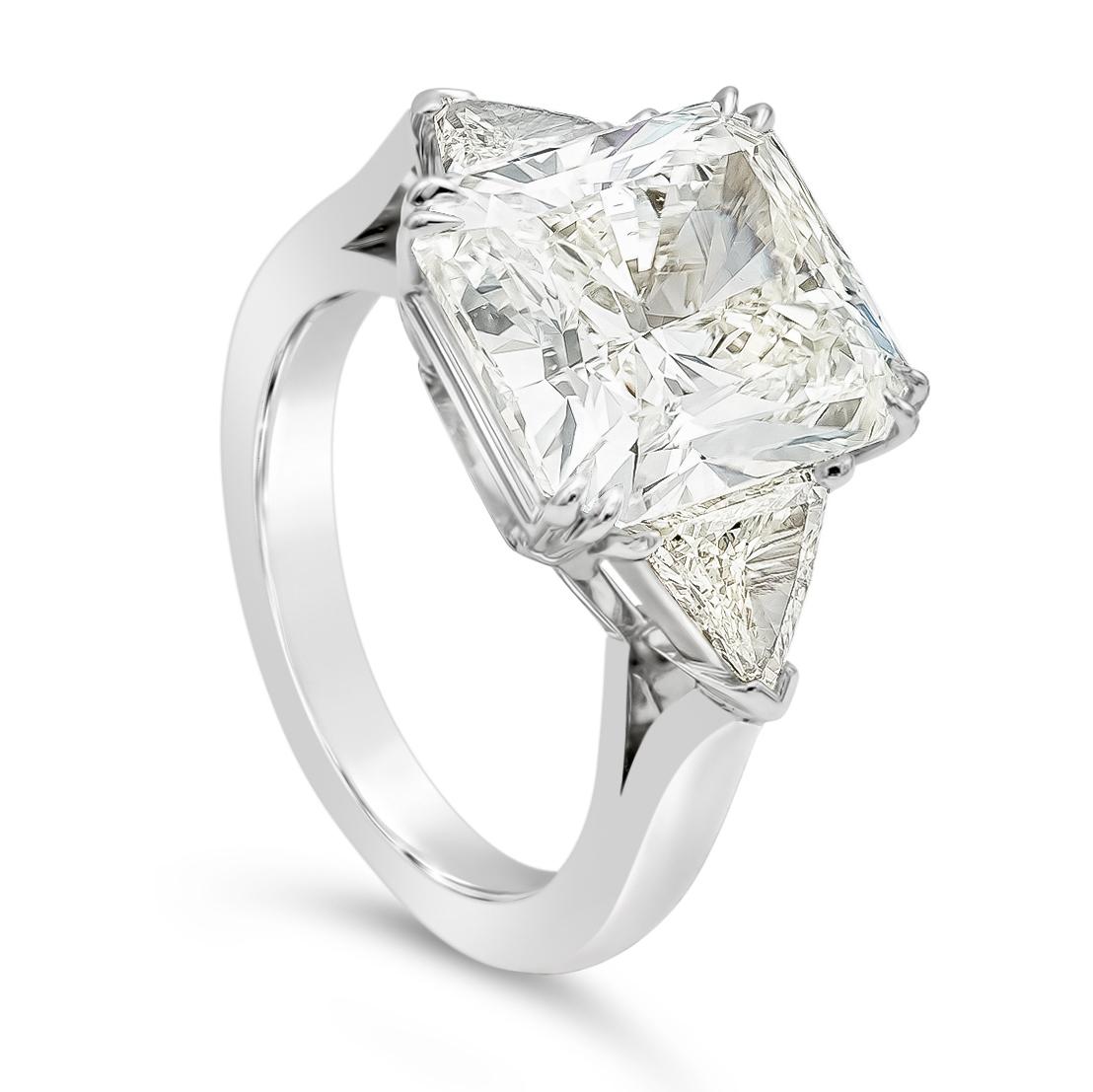 8 carat radiant cut diamond ring