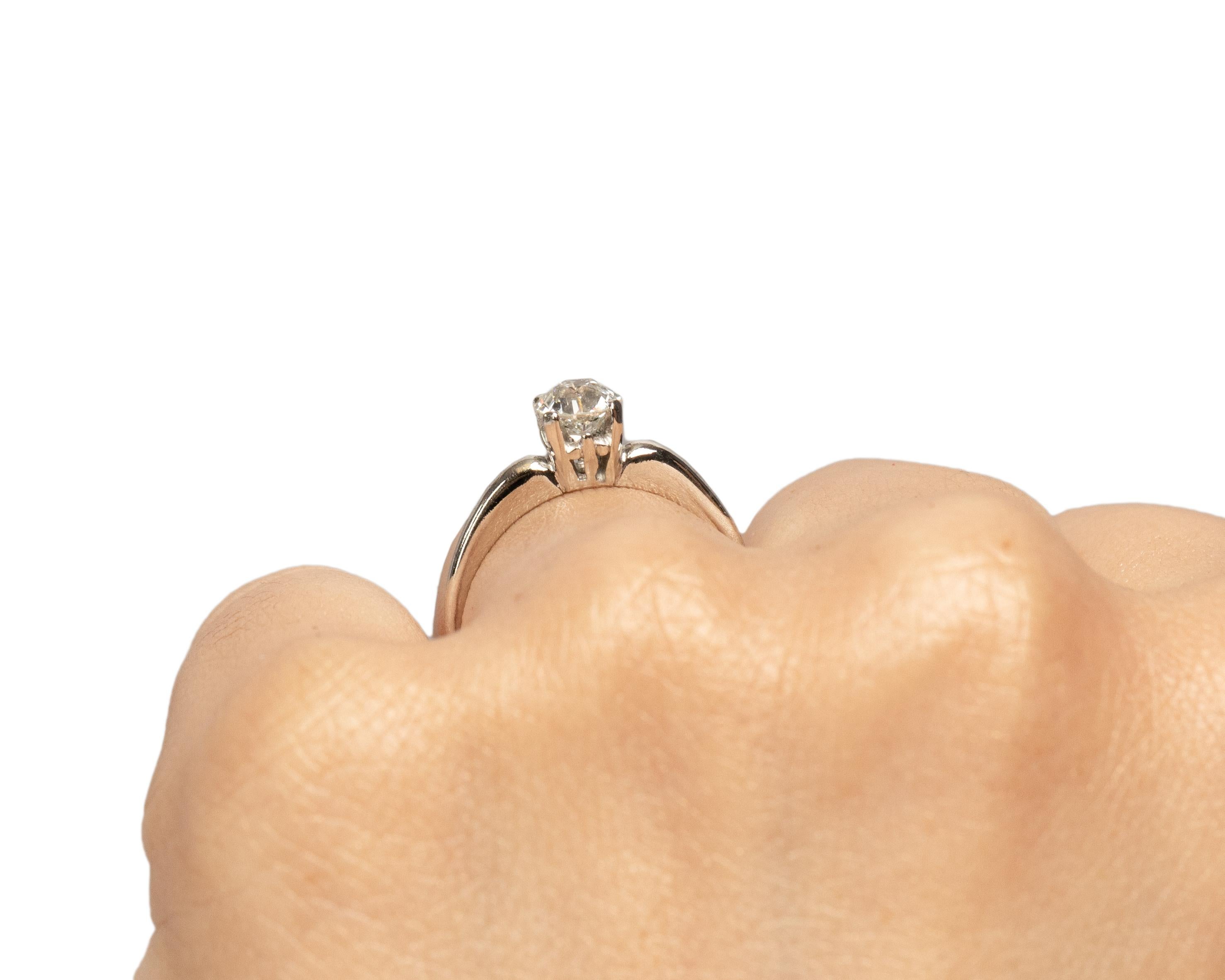 Gia Certified .75 Carat Art Deco Diamond Platinum Engagement Ring For Sale 1