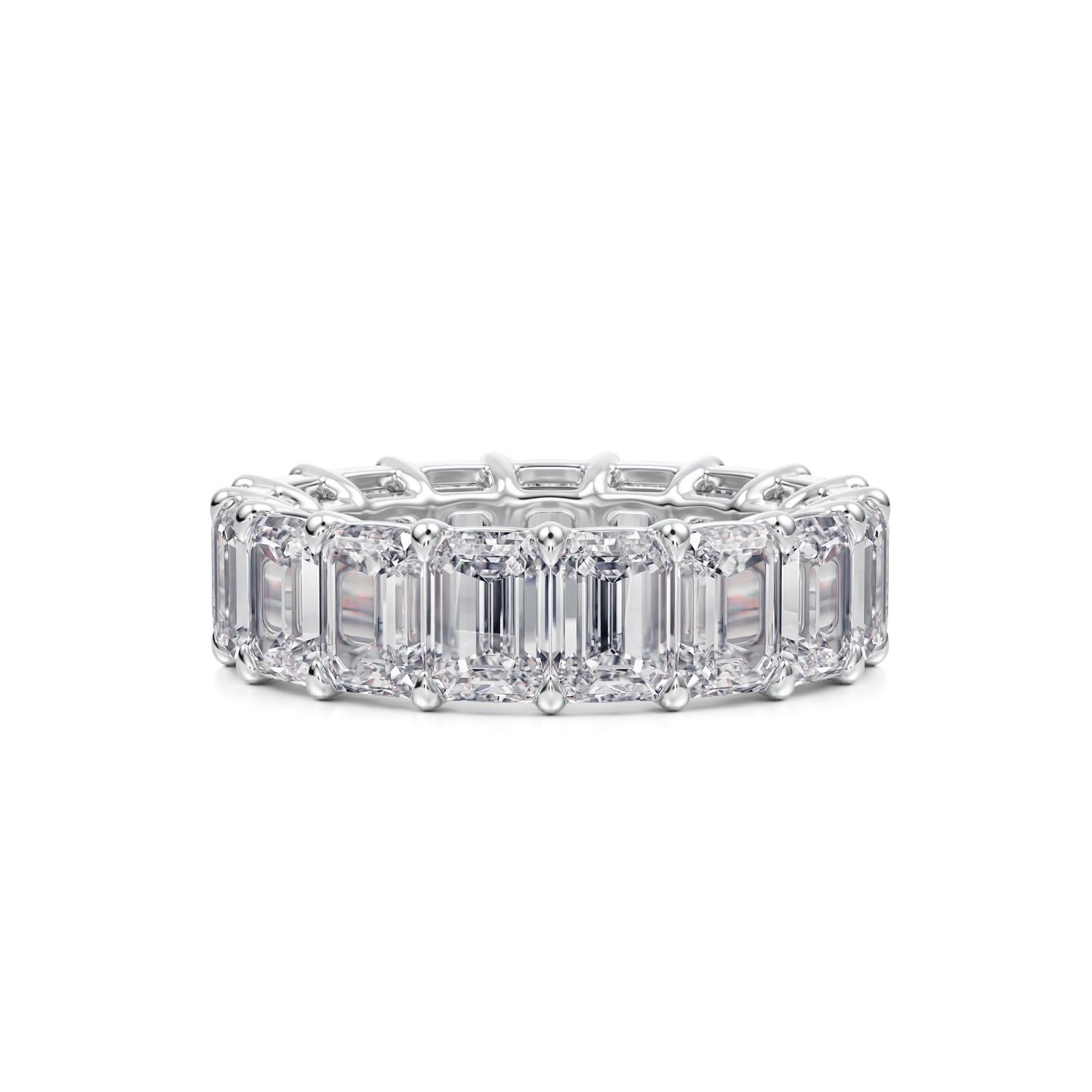 7.5 carat emerald cut diamond ring