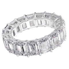 GIA Certified 7.5 Carat Emerald Eternity Band