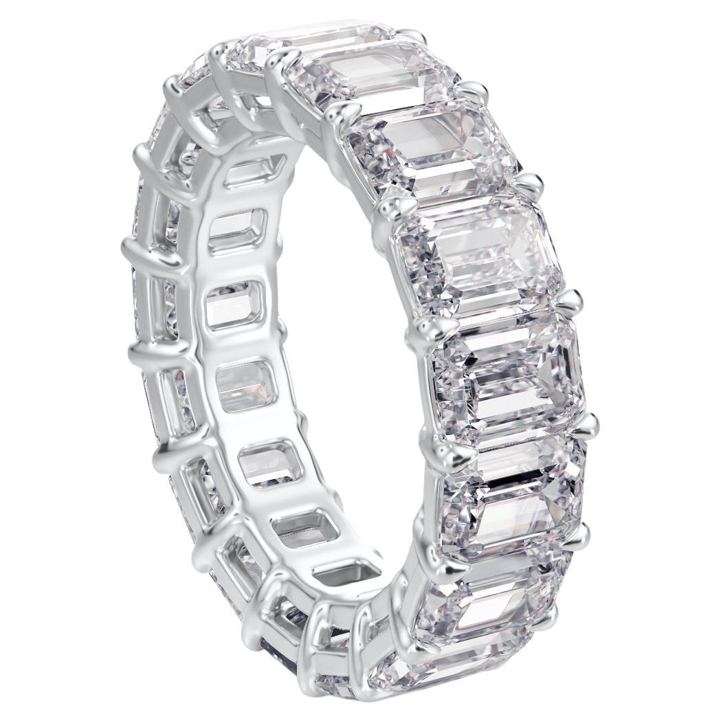 GIA Certified 7.5 Carat Emerald Eternity Band 