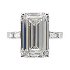GIA Certified 5 Carat Emerald Cut Diamond Ring Very Long Ratio F Color VS1