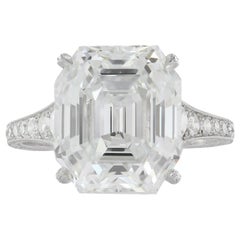 7.51 Carat Asscher F VS1 GIA Cut Engagement Ring