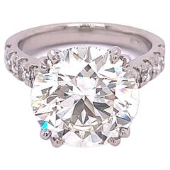 GIA Certified 7.56 Carat Round Cut Engagement Ring