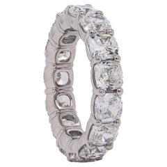 GIA Certified 7.62 Cushion Cut Eternity Band