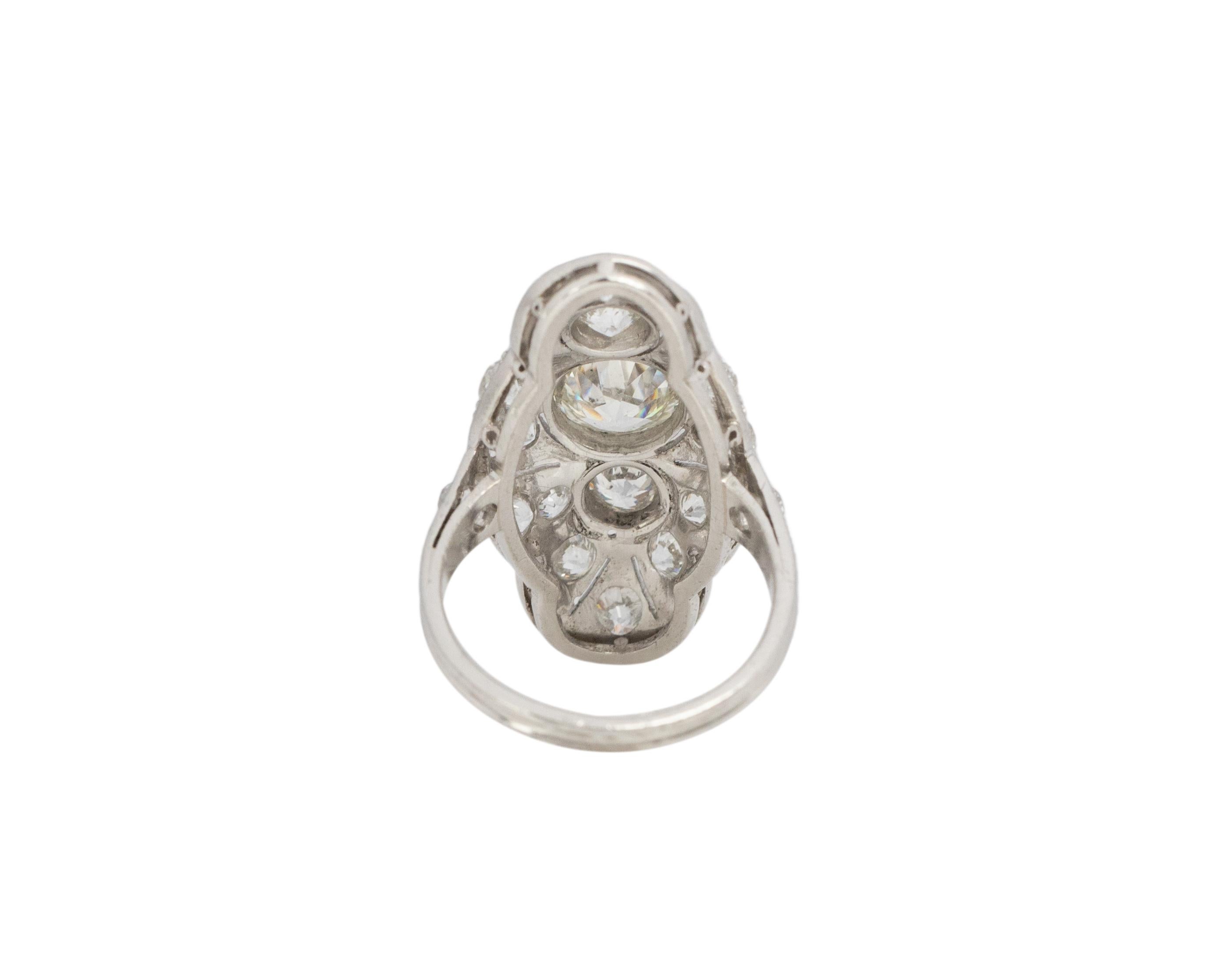 Old European Cut GIA Certified .77 Carat Art Deco Diamond Platinum Engagement Ring For Sale