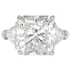 GIA Certified 7.71 Carat K VVS2 Radiant Cut Diamond Ring GIA Certified 7.71 Carat K VVS2 Radiant Cut Diamond Ring