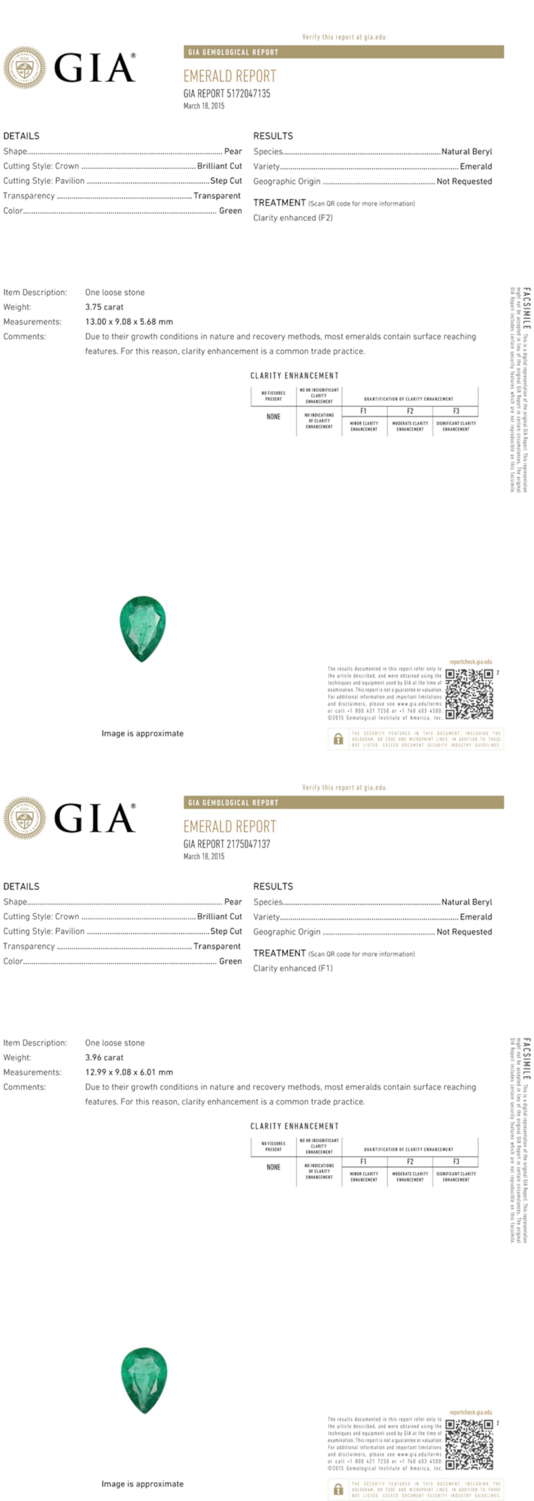 GIA-zertifizierte 7,71 Karat Smaragd & Diamant-Ohrringe in Birnenform im Zustand „Neu“ im Angebot in Chicago, IL