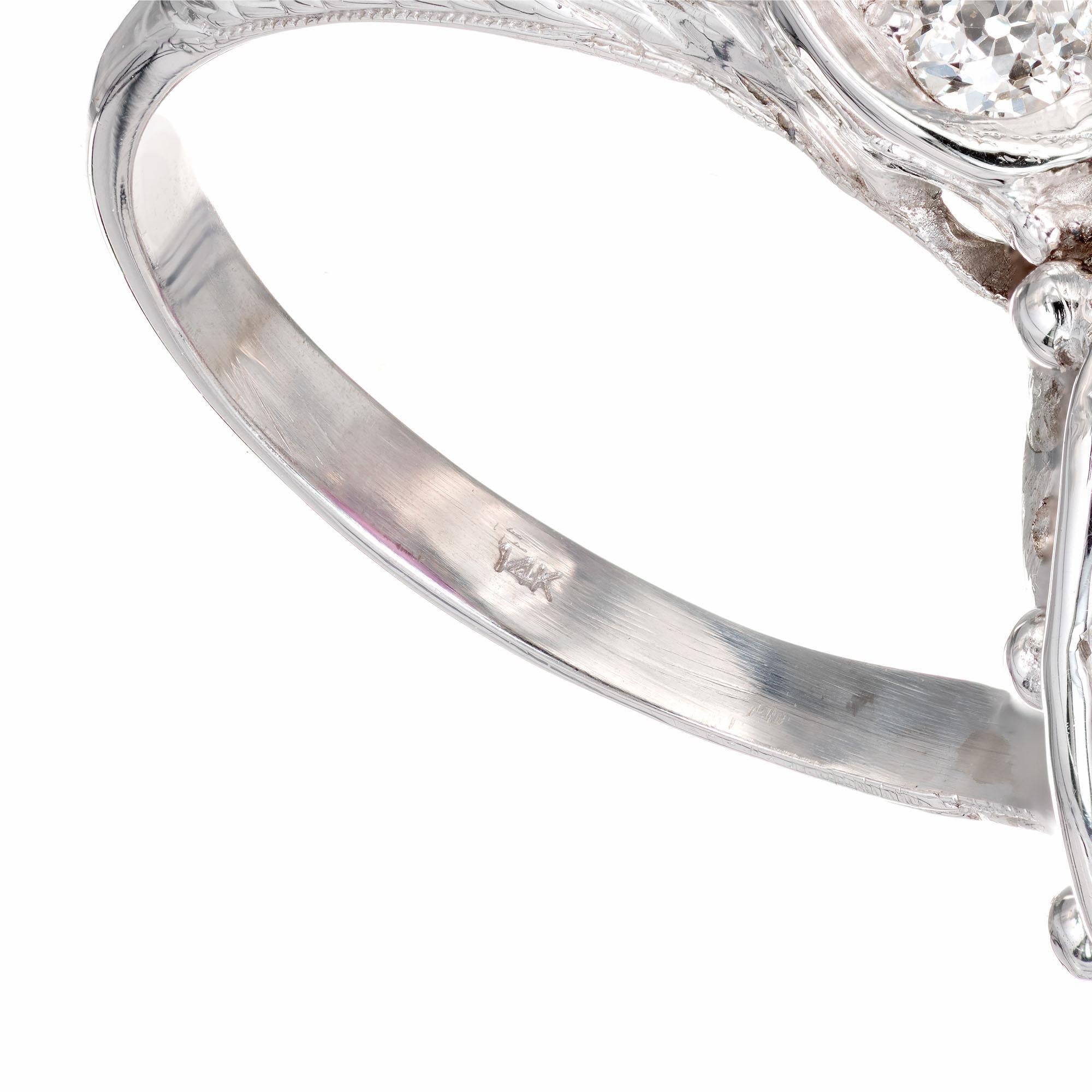 GIA-zertifizierter 7,77 Karat Sternsaphir-Diamant-Cabochon-Ring aus Weißgold Damen im Angebot