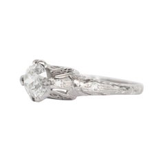 GIA Certified .78 Carat Diamond Platinum Engagement Ring