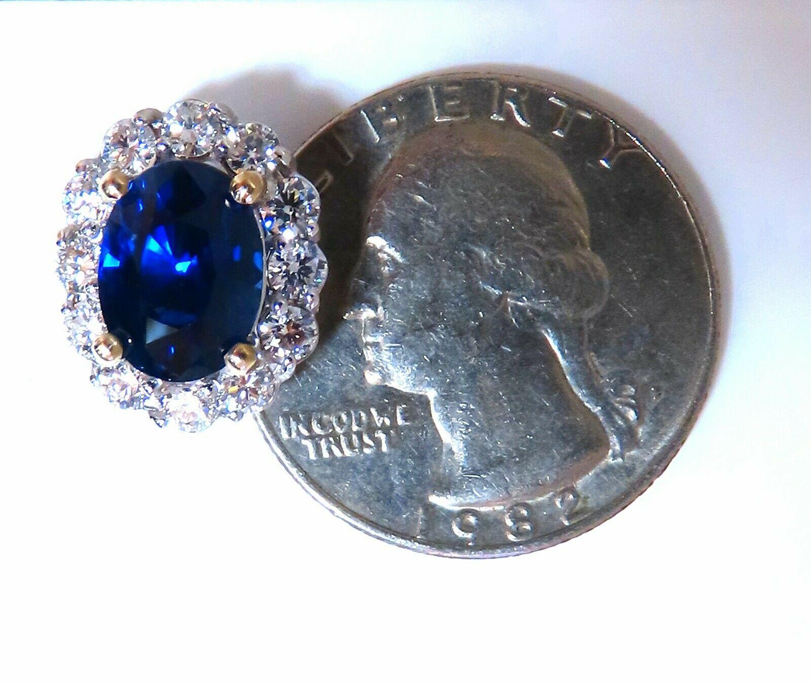 Boucles d'oreilles 14 carats avec saphir bleu roi naturel certifié GIA de 7,81 carats Neuf - En vente à New York, NY