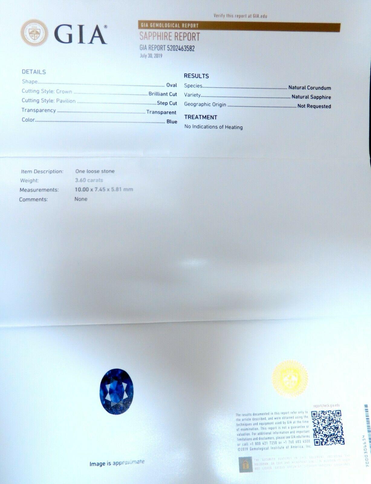 Boucles d'oreilles 14 carats avec saphir bleu roi naturel certifié GIA de 7,81 carats en vente 2