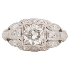 GIA Certified .79 Carat Diamond Platinum Engagement Ring