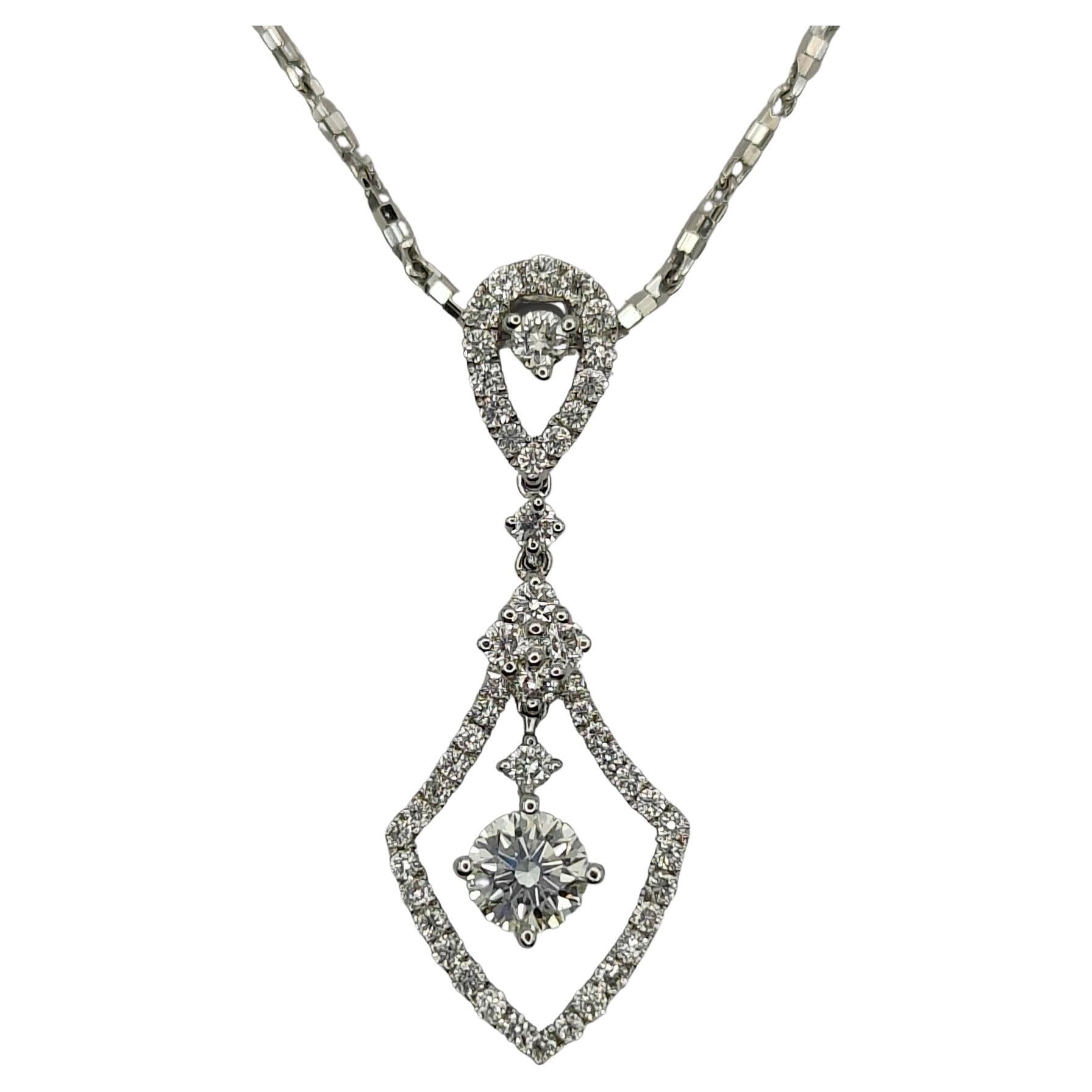GIA Certified, 2.40 Carat, D Color Diamond Pendant Necklace in 18k ...