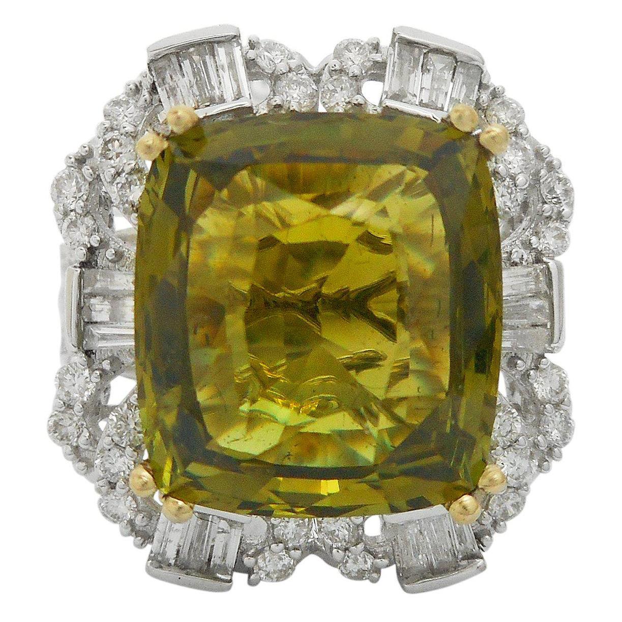 GIA Certified 7.96 Carat Alexandrite Diamond Fashion Ring For Sale