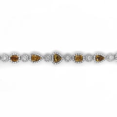GIA Certified 7.96 Carats Fancy Diamond White Gold Bracelet