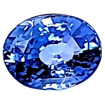 GIA Certified 7.96 Carats Medium Blue Natural Sapphire Oval Cut UnHeated For Sale