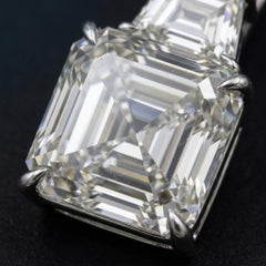 GIA Certified 8 Carat Asscher Cut Diamond Drop Earrings