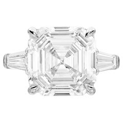 GIA-zertifizierter 9 Karat Diamantring mit Asscher-Schliff 