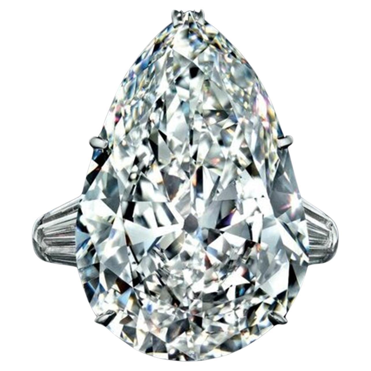 Bague avec diamant certifié GIA de 8 carats de couleur D et de pureté sans défaut TYPE IIA en vente