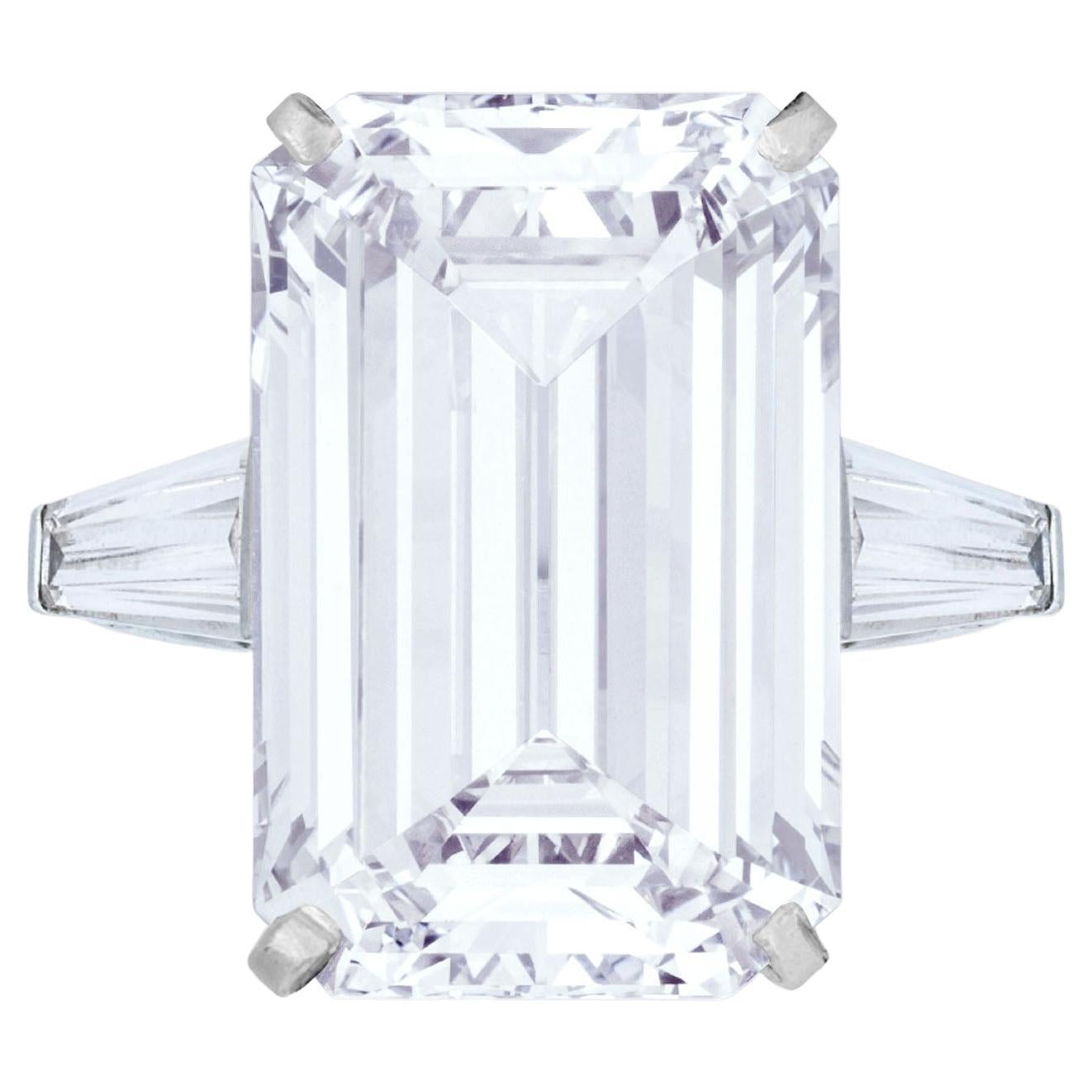 GIA Certified 8 Carat Emerald Cut Diamond Engagement Ring