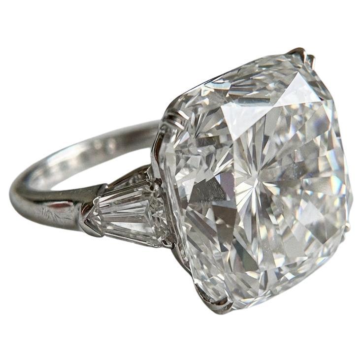 GIA Certified 8 Carat F Color Internally Flawless Round Diamond Ring For Sale