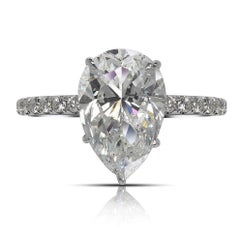 GIA Certified 8 Carat Pear Cut Diamond Ring
