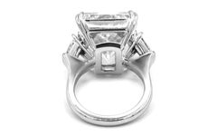 GIA Certified 8 Carat Radiant Cut E Color Diamond Engagement Platinum Ring