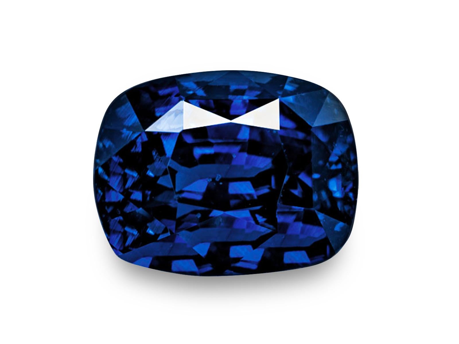 Modern GIA Certified 8 Carat VIVID Blue Cushion NO HEAT Diamond Ring For Sale