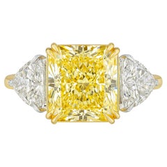 GIA Certified 8 Carat VVS2 Diamond Ring in Platinum and 18K Yellow Gold