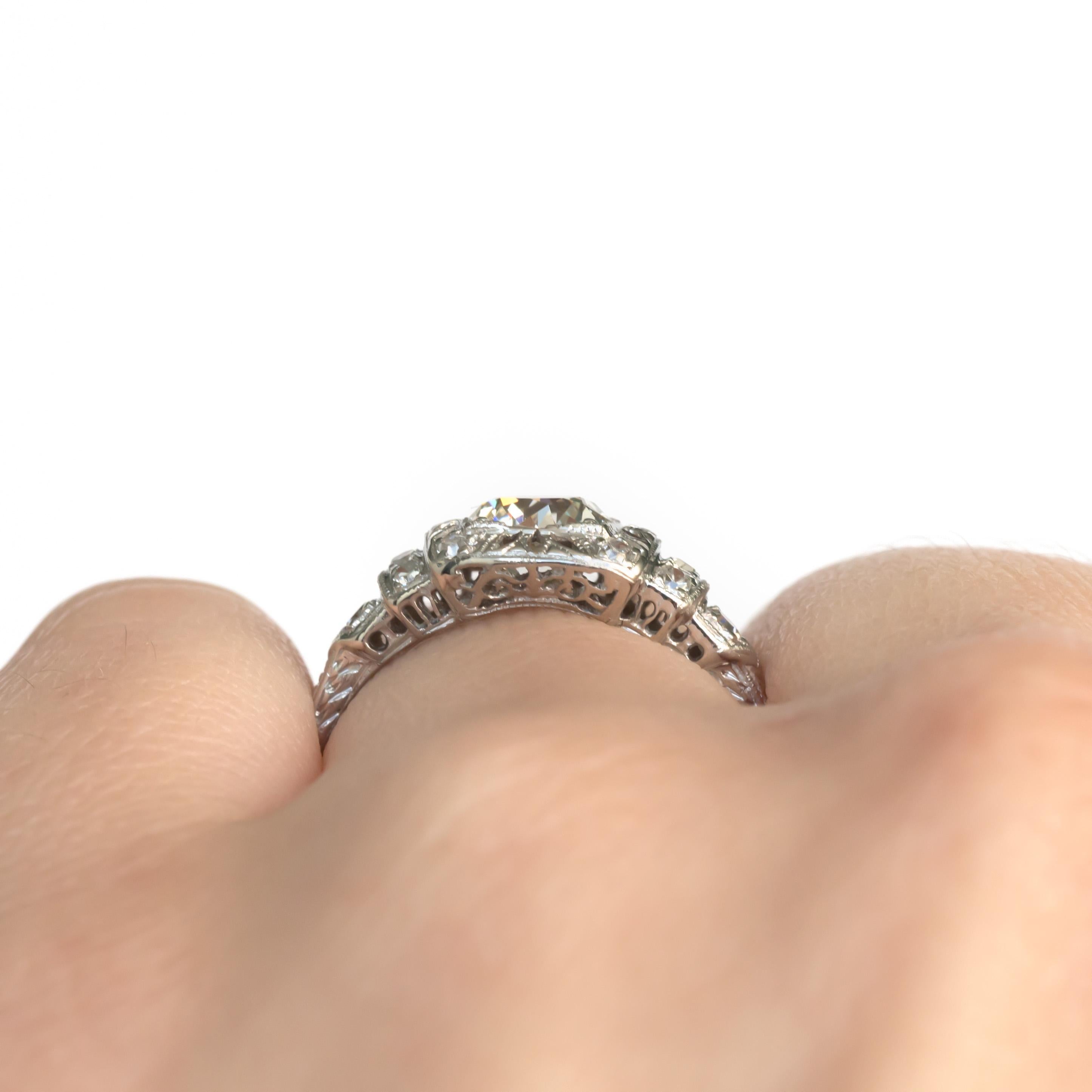 Women's or Men's GIA Certified .80 Carat Diamond Platinum Engagement Ring For Sale