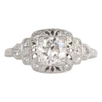 .80 Carat Diamond Platinum Engagement Ring For Sale at 1stDibs | .80 ...