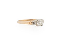 GIA Certified .80 Carat Edwardian Diamond 14 Karat Yellow Gold Engagement Ring