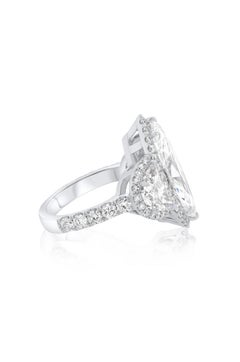 GIA Certified 5.00 Carat Special Shape Diamonds 18K Gold Ring
