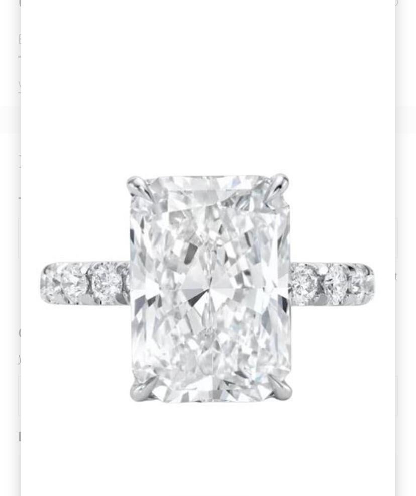 GIA zertifiziert 8,00 Karat D/VS1 Radiant Form Diamant 18k Gold Solitär Ring im Zustand „Neu“ im Angebot in Massafra, IT