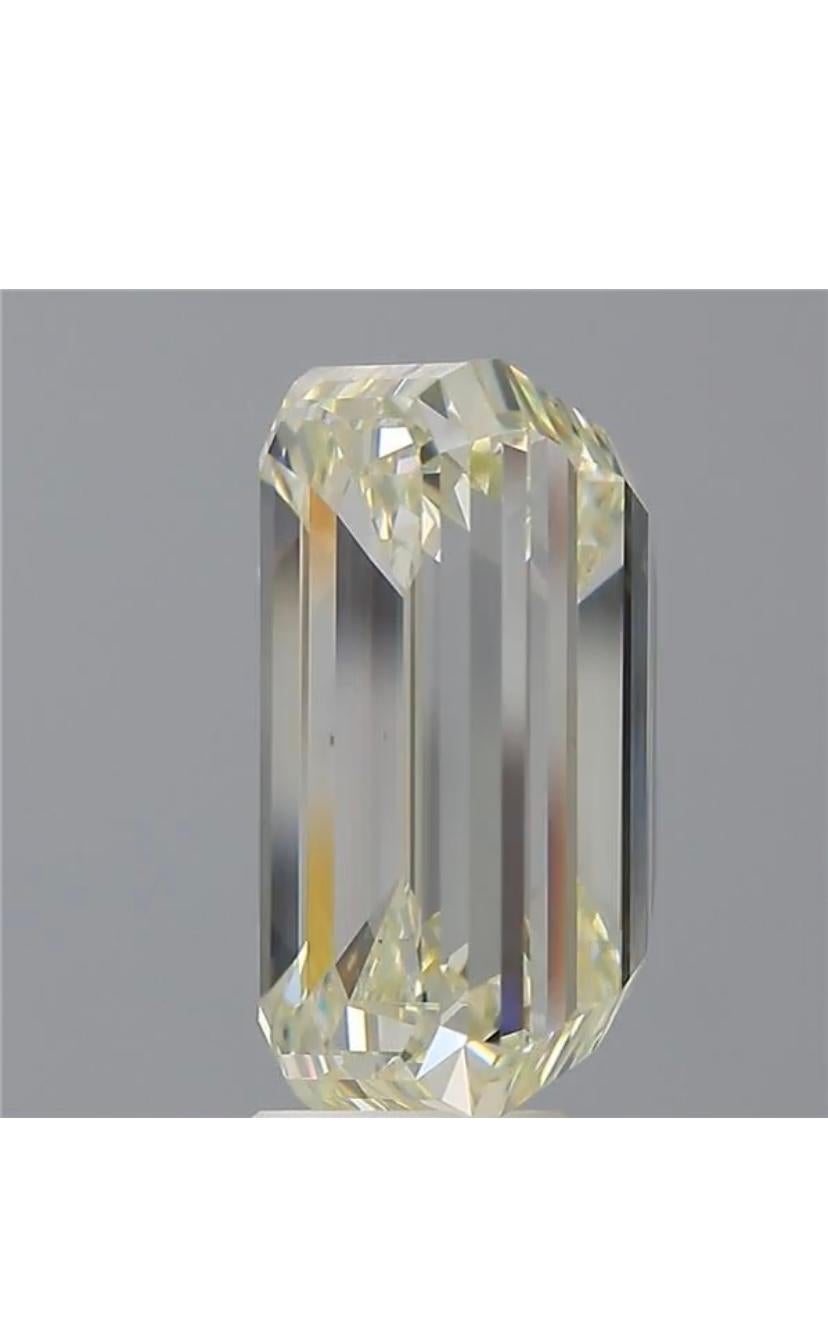 Emerald Cut Gia Certified 8, 01 Carats of Natural Diamond