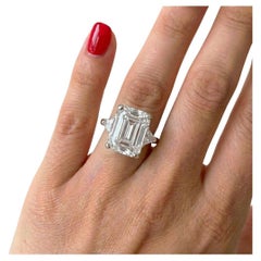 GIA Certified 8.02 Carat D/VS1 Emerald Cut Diamond Ring in Platinum