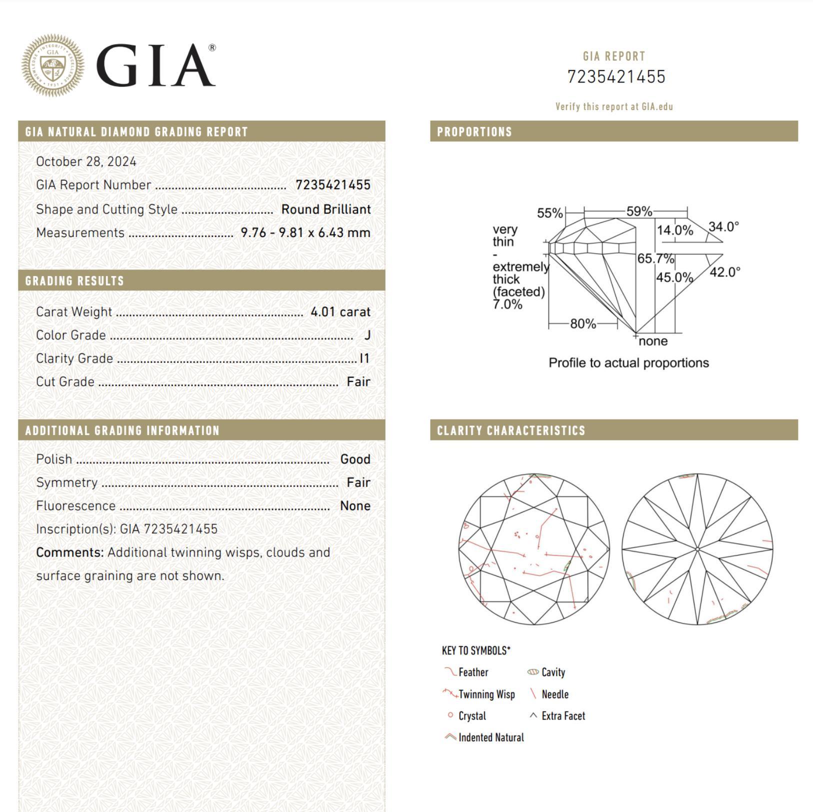 GIA Certified 8.02 Carat TW Natural Round Cut Diamond Stud Earrings For Sale 3