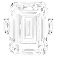 GIA Certified 8.03 Carat Emerald Cut Diamond E Color VVS2 Clarity Platinum Ring