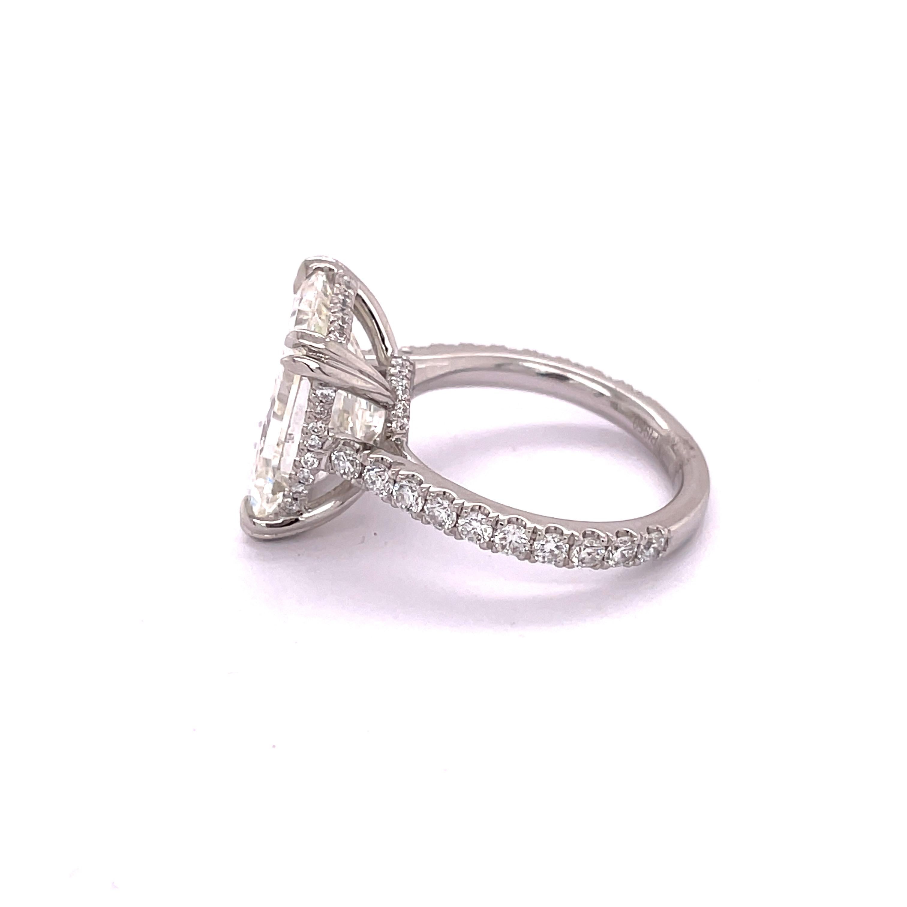 Women's GIA Certified 8.03 Radiant Diamond Engagement Ring