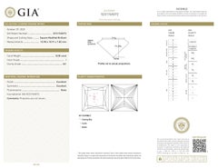 GIA Certified 8.08ct Princess Cut Diamond I SI1 Loose or Set Solitaire Ring