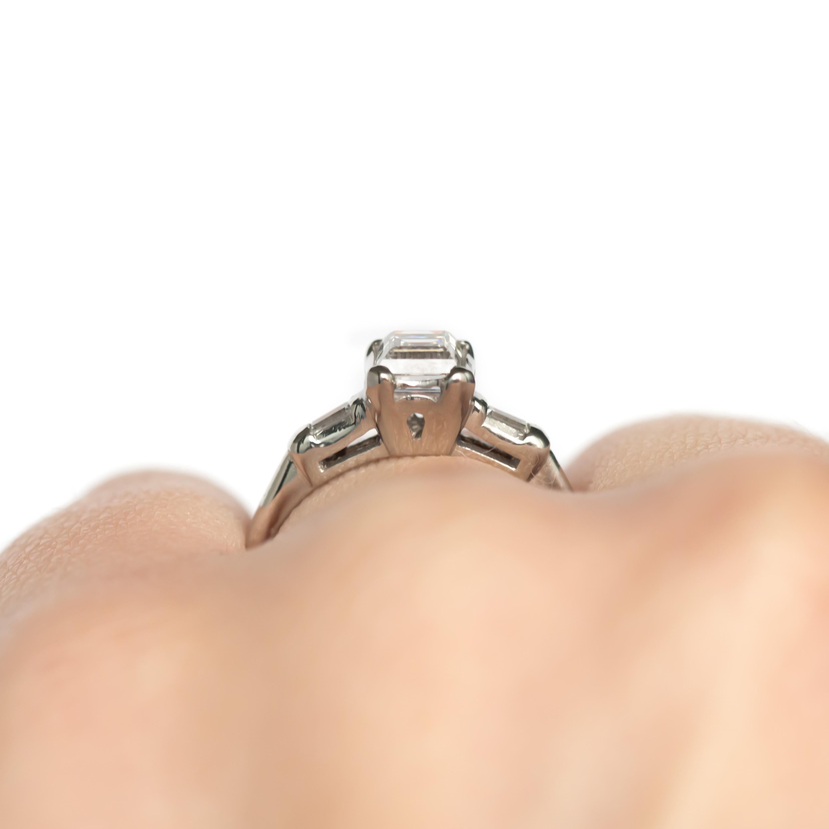 Women's or Men's GIA Certified .81 Carat Diamond Platinum Engagement Ring For Sale