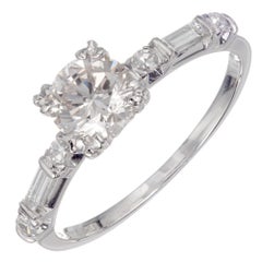 GIA Certified .81 Carat Diamond Platinum Engagement Ring