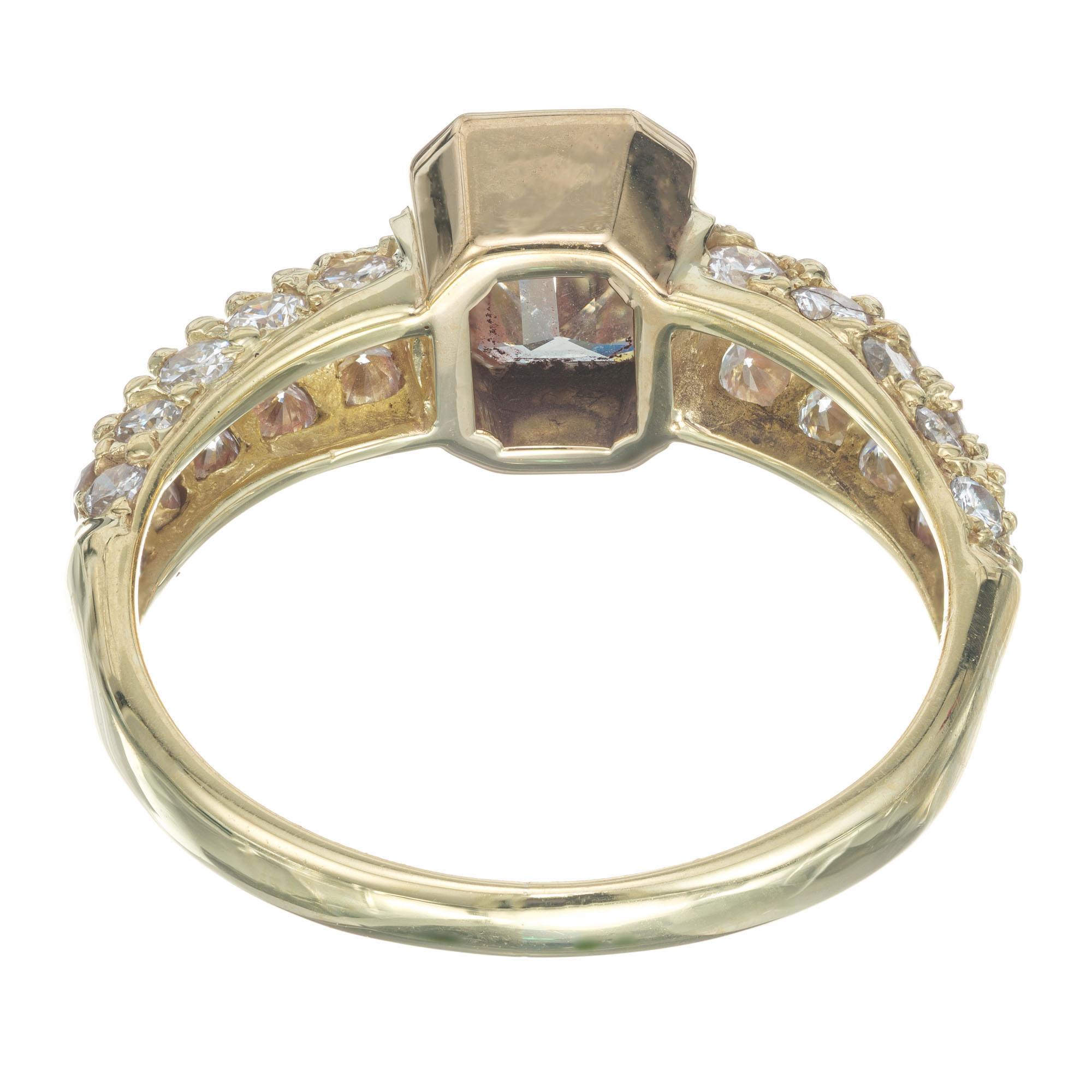 GIA Certified .81 Carat Diamond Yellow Gold Engagement Ring In New Condition For Sale In Stamford, CT
