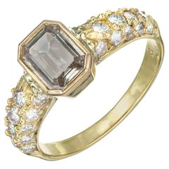GIA Certified .81 Carat Diamond Yellow Gold Engagement Ring